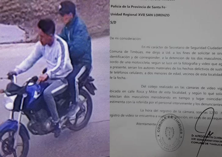 Identificaron a dos delincuentes que le robaron celulares a dos menores