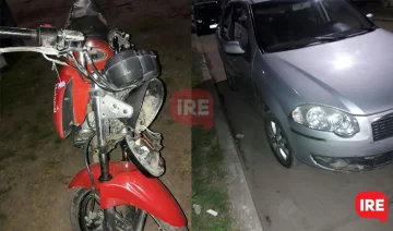 Una joven herida tras un choque entre un auto y una moto en Timbúes