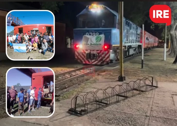 El tren solidario frenó en Oliveros y dejó el sueño del servicio entre pueblos