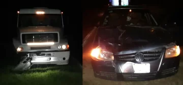 Un auto y un camión chocaron contra terneros sueltos en la Ruta 11