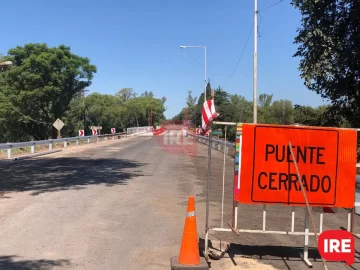 Arrancaron las obras sobre el puente de Villa La Ribera y hay desvíos