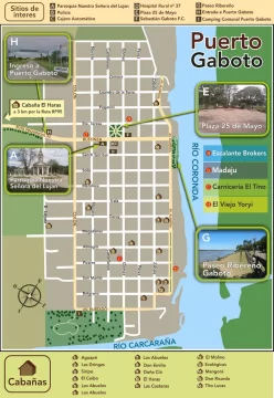 Un mapa para conocer las bellezas turísticas de Puerto Gaboto