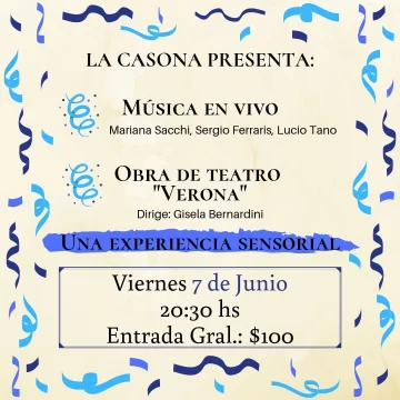 Para agendar: La Casona presenta este viernes “Verona”