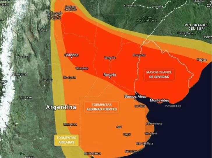 Nuestra región bajo alerta de tormentas severas