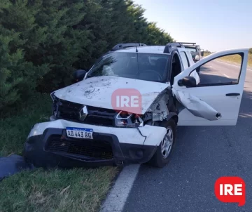 Oliveros: Una mujer atrapada tras un accidente en autopista