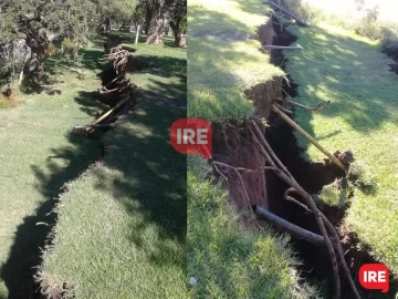 Volvió a desmoronarse parte de la barranca en la Boca de Monje