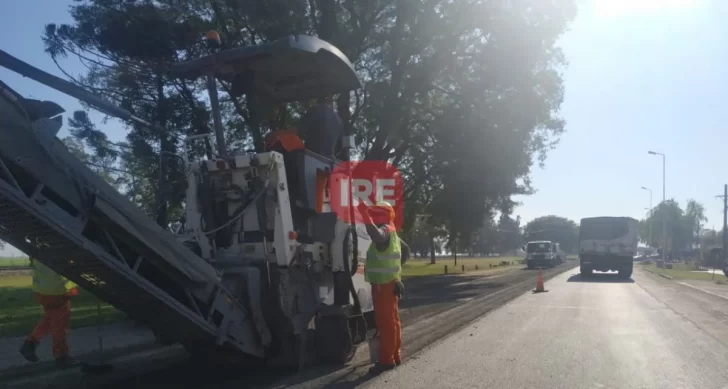 Iniciaron las obras de repavimentación y bacheo en Oliveros