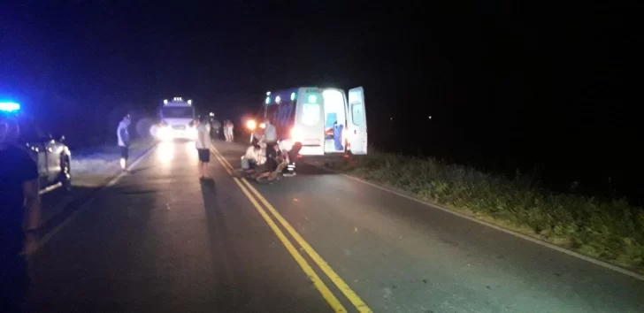 Un ciclista herido tras chocar contra un camión en el acceso a autopista de Maciel