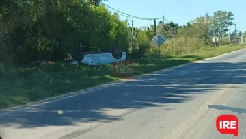 Un oliverense protagonizó un vuelco cerca de Vialidad: Resultó ileso