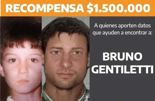 Ofrecen más de un millón de pesos por datos sobre el paradero de Bruno Gentiletti