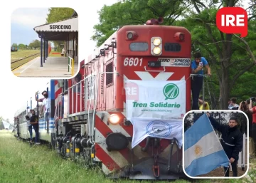 Serodino se suma a cruzada del Tren Solidario y recolectan alimentos