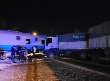 Un camión chocó contra un tren de pasajeros en San Lorenzo: Un herido
