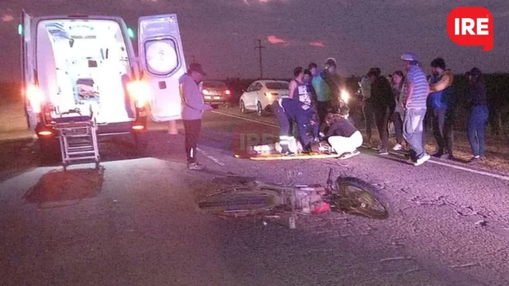 Un vecino de Barrancas sufrió un accidente en moto y debió ser trasladado a Santa Fe