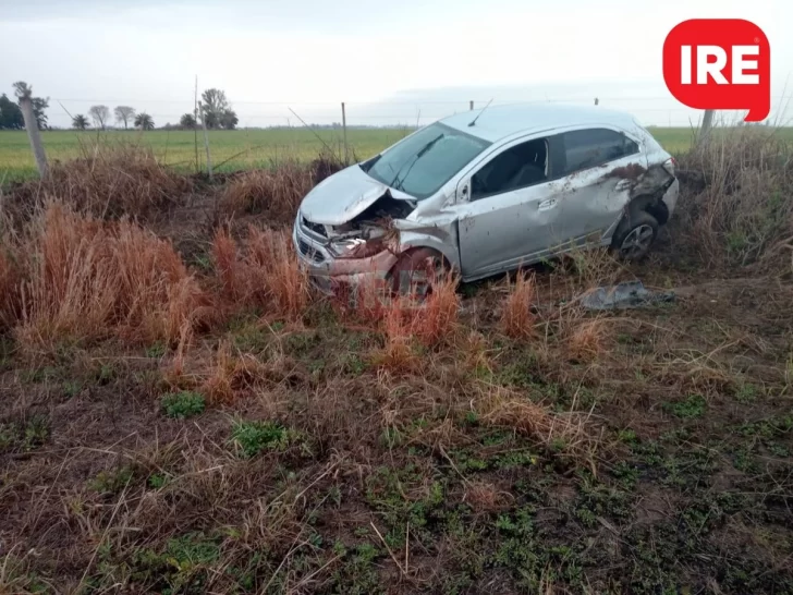 Gran susto: Despistó un auto en el que viajaba un papá con sus hijas en ruta 91