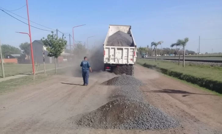 Timbúes realizó mejoras en la colectora de Ruta 11 y prevé instalar reductores de velocidad