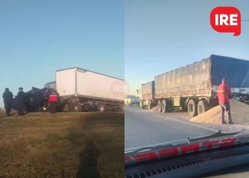 Dos camiones chocaron en autopista a la altura de la estación de Villa La Ribera