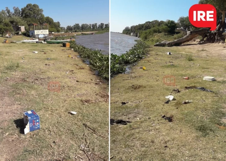 Llevate la basura: Tras el finde encontraron gran cantidad de residuos en Puerto Aragón