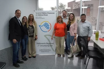 En el nuevo mega edificio de Tribunales Rasetto recibió a la Defensora y visibilizó los avances